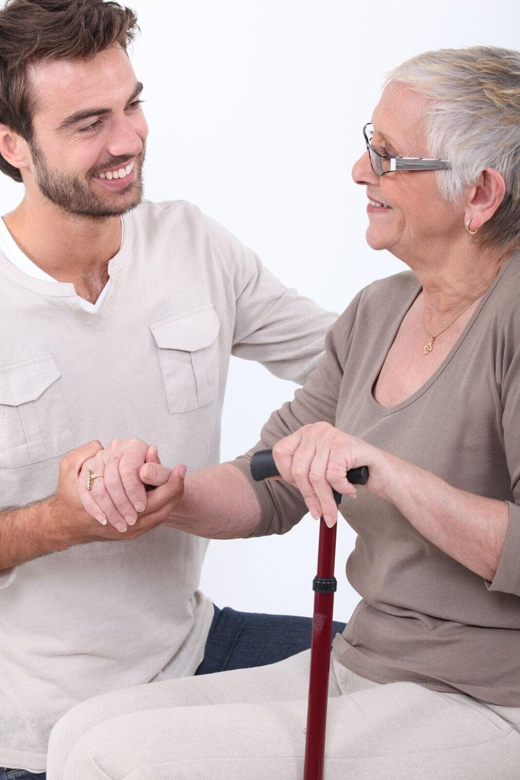 a lovely carer supporting a client
