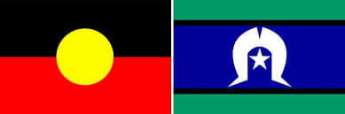 Aboriginal flag and Torres Strait flag